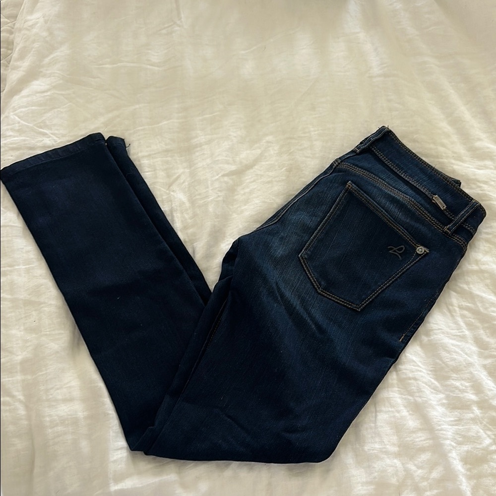 Dark Blue DL Denim Jeans Angel mid rise skinny ankle